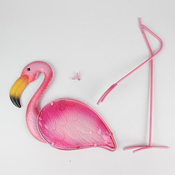 Pink Metal Flamingo Garden Decoration