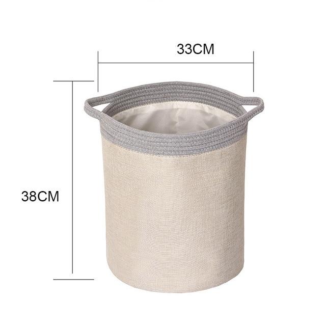 Linen Laundry Basket with Handles