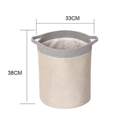 Linen Laundry Basket with Handles