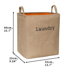 Linen Laundry Basket with Handles