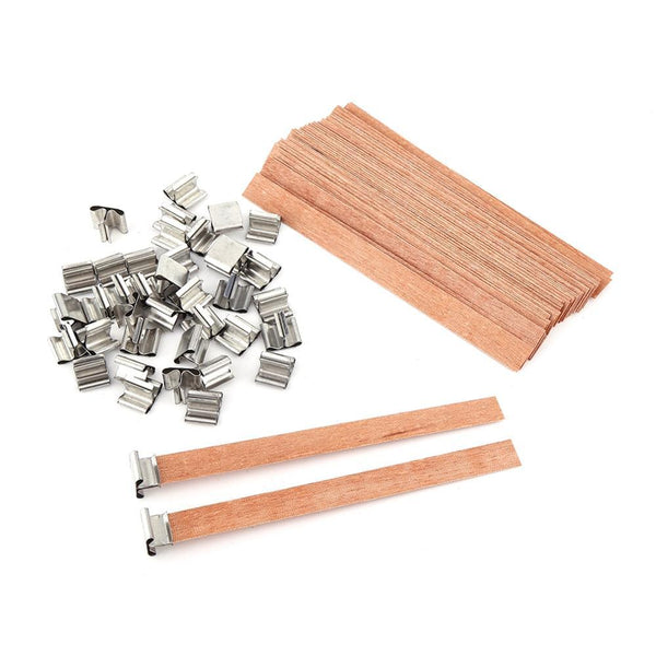 40PC Wooden Candles Wick Core
