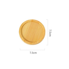 Bamboo Base Plates for Succulents Pots