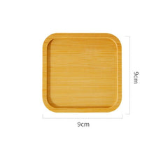 Bamboo Base Plates for Succulents Pots