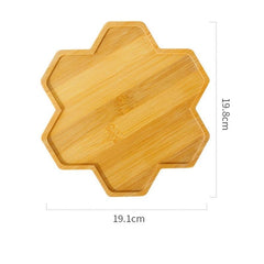 Bamboo Base Plates for Succulents Pots