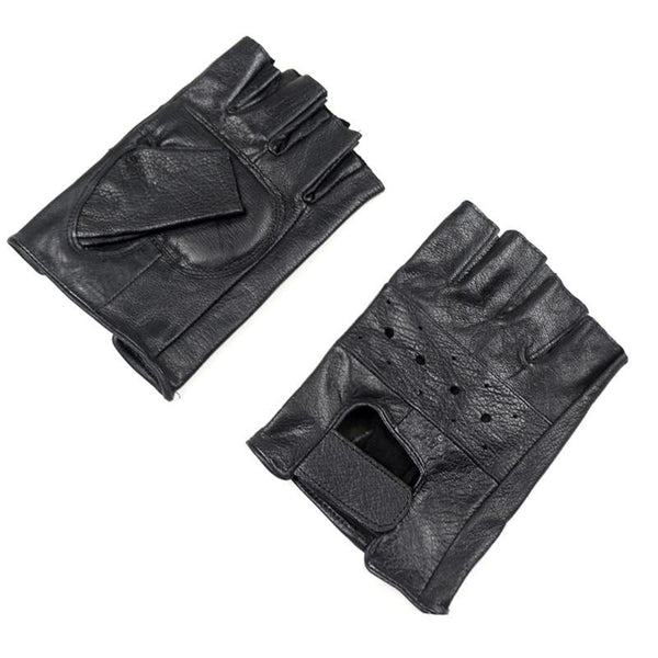 Leather Fingerless Gloves