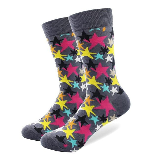 Stars Pattern Crew Cotton Socks