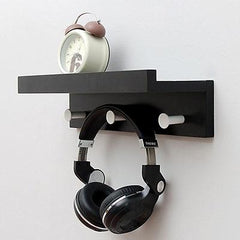 Creative Wooden Wall Storage Rack With Hooks