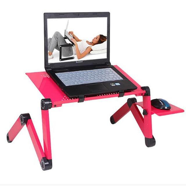 Adjustable Aluminum Laptop Desk with Mouse Pad