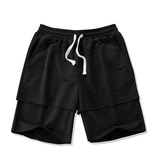 Edge Elastic Black Shorts Men