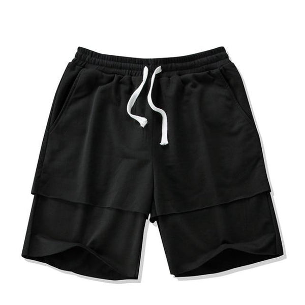 Edge Elastic Black Shorts Men