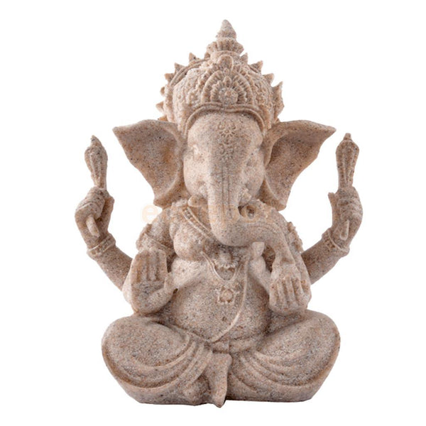 Sandstone Seated Ganesh Decor Statue
