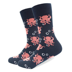Octopus Pattern Crew Cotton Socks