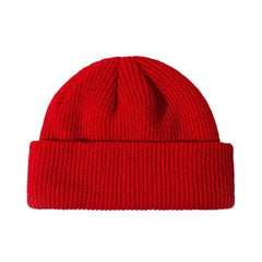 Ribbed Knitted Short Beanie