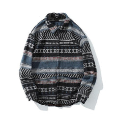 Geometric Longsleeve Woolen Shirt