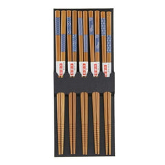 5PC Lucky Cat Bamboo Chopsticks