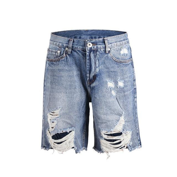 Loose Ripped Denim Shorts