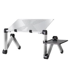 Adjustable Aluminum Laptop Desk with Mouse Pad