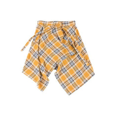 Side Pocket Plaid Skirt