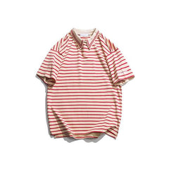 Striped Collared Polo Shirt