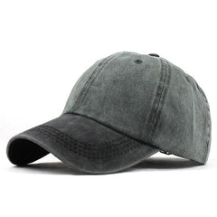 Washed Denim Snapback Hat