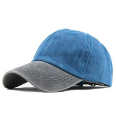 Washed Denim Snapback Hat