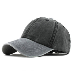 Washed Denim Snapback Hat