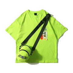 Fluo Green T-Shirt with Messenger Bag