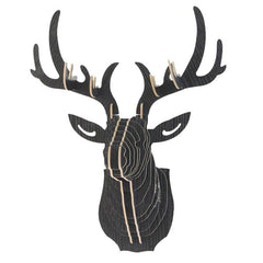 Wooden Deer Head Wall Decor