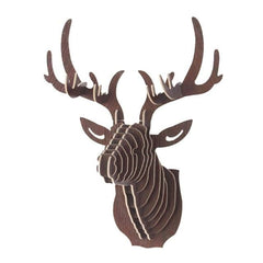 Wooden Deer Head Wall Decor