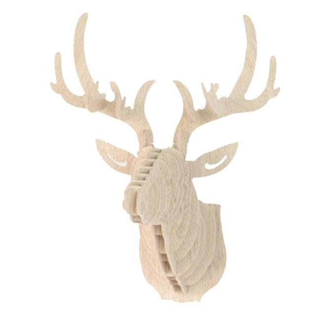 Wooden Deer Head Wall Decor