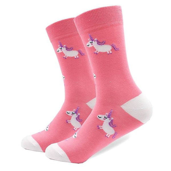 Unicorn Pattern Crew Cotton Socks