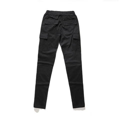 Elastic Waist Black Pants