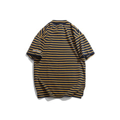 Striped Collared Polo Shirt