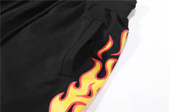 Flame Print Beach Shorts