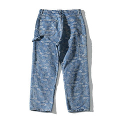 Bandana Pattern Denim Jeans