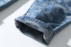 Bandana Pattern Denim Jeans