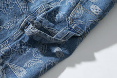 Bandana Pattern Denim Jeans