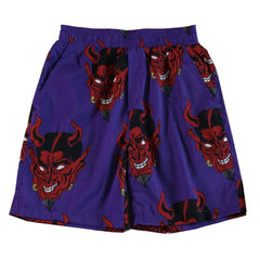 Devil Print Beach Shorts