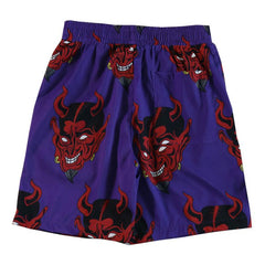 Devil Print Beach Shorts