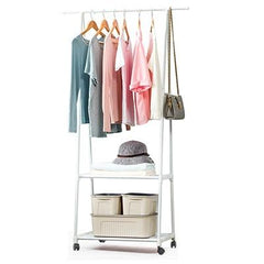 Portable Clothes Hanger with Shelf