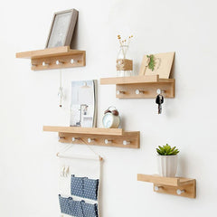 Wall Mounted Shelf with Organization Rack