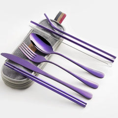 Travel Cutlery Set with Metal Straw