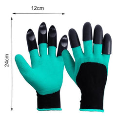 Garden Digging Gloves 4 Plastic Claws