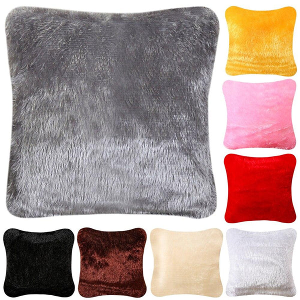 Fluffy Faux Fur Plush Pillow Case