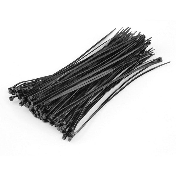 100PC 3x200mm Black Nylon Plastic Cable Ties