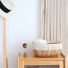 Wood Rattan Woven Storage Basket