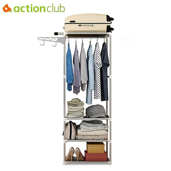 Single Clothes Hanger with Shoe Rack