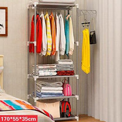 Single Clothes Hanger with Shoe Rack