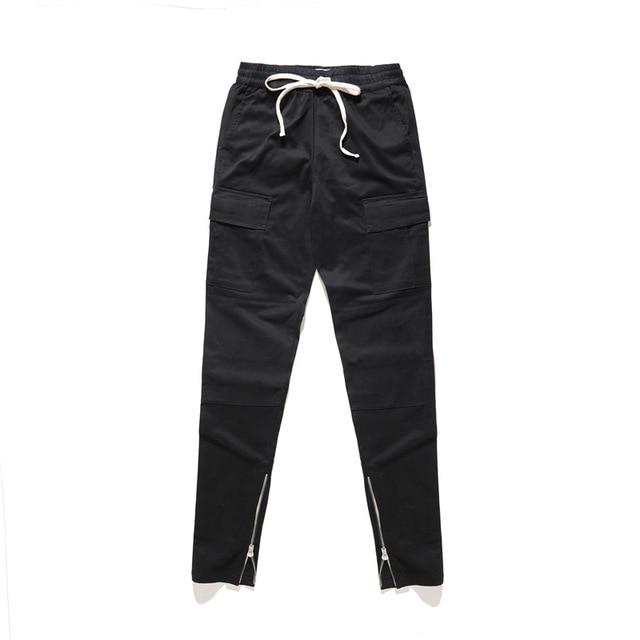 Elastic Waist Black Pants