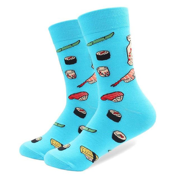 Sushi Pattern Crew Cotton Socks